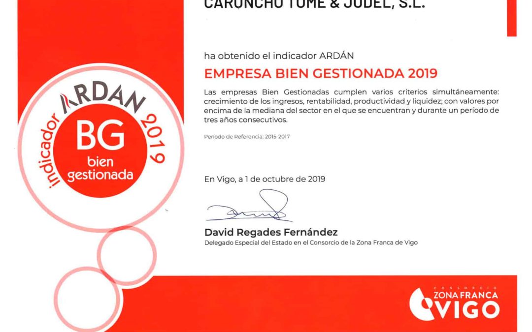 CTJ Abogados recibe el Certificado Ardán de Empresa Bien Gestionada