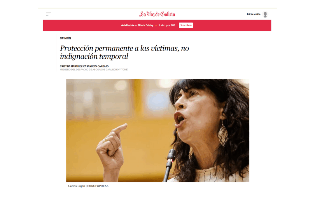 Protección permanente para las víctimas, no indignación pasajera